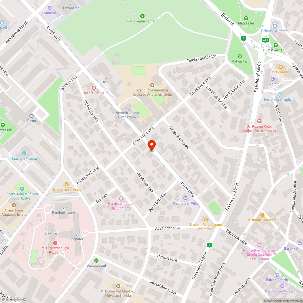 Sérült buszmegálló bejelentés helye