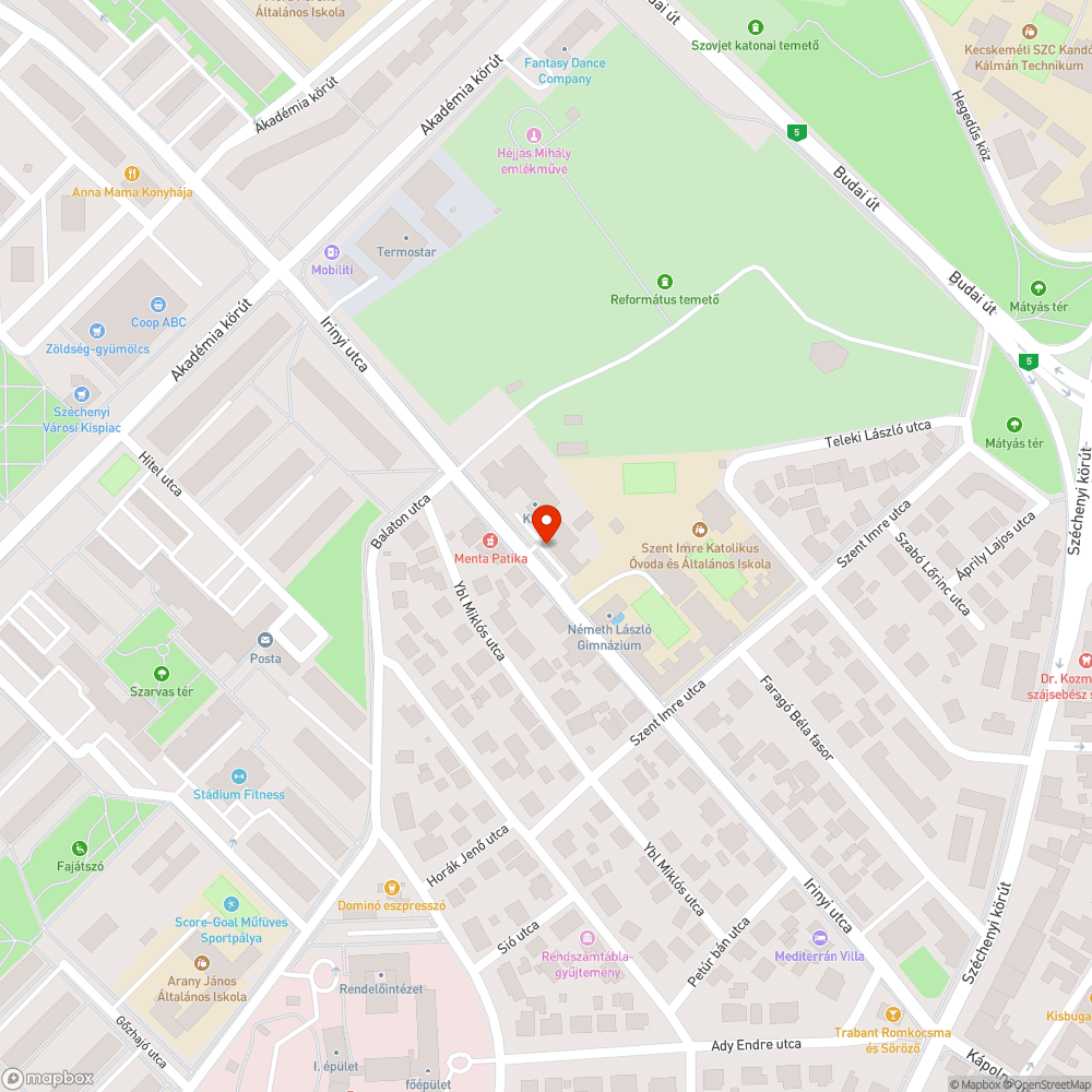 Megsüllyedt víznyelő bejelentés helye