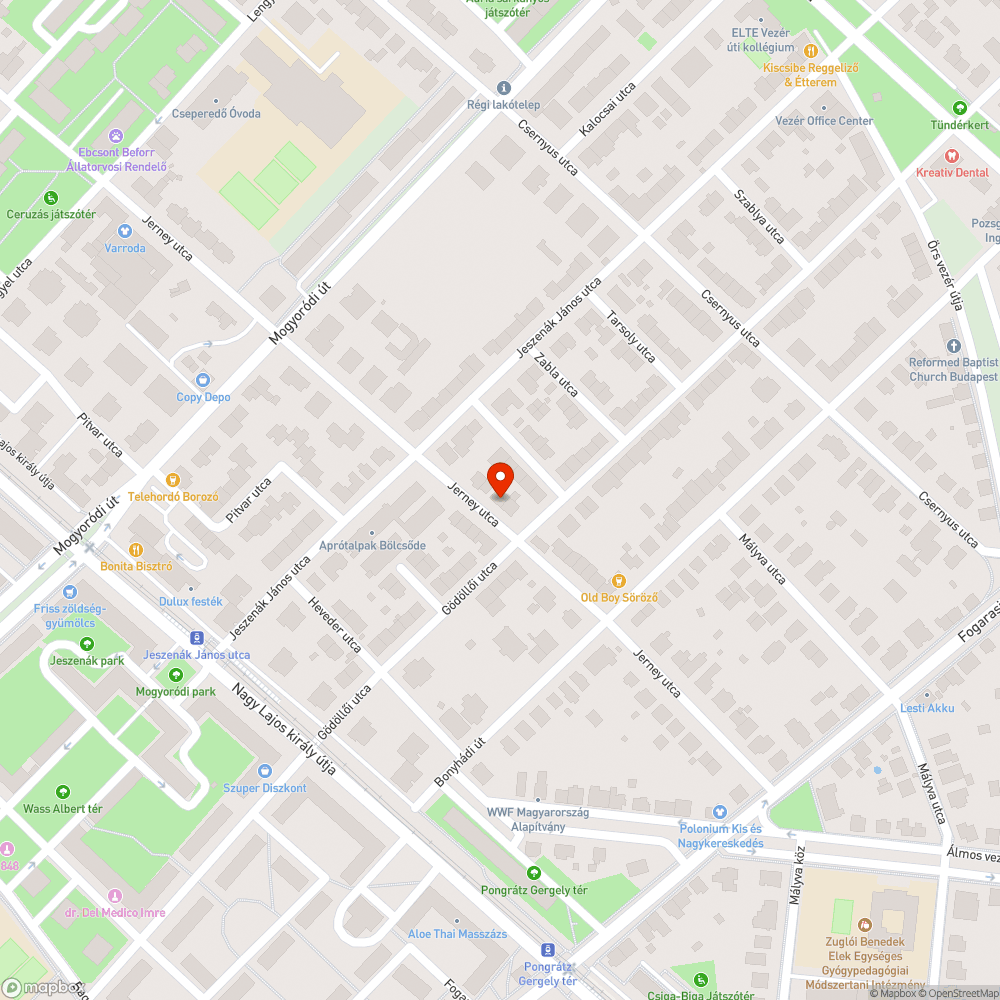 Parkolás bejelentés helye