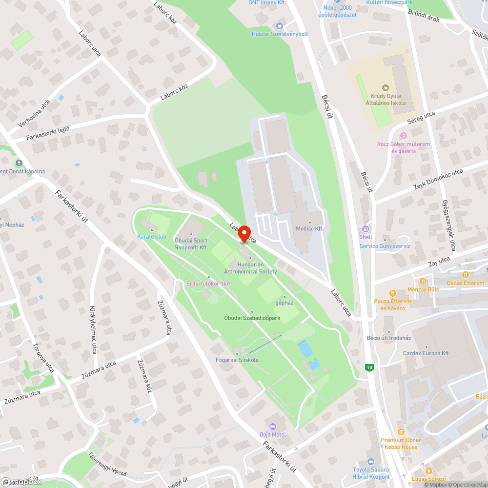 Életveszélyes kátyú bejelentés helye