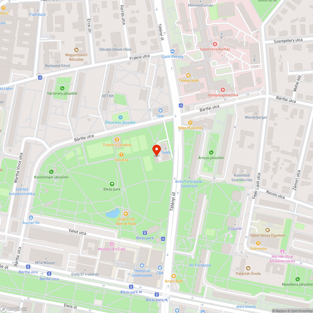 Szemét a Bikás parkban bejelentés helye