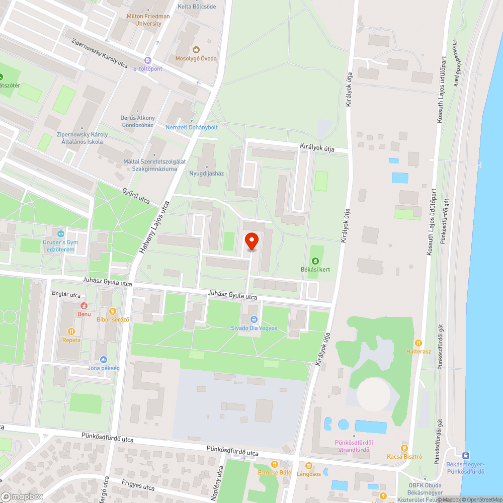 Kátyúk bejelentés helye