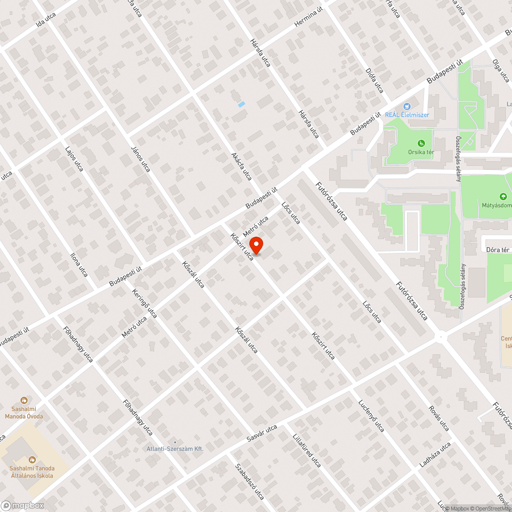 Kátyú bejelentés helye