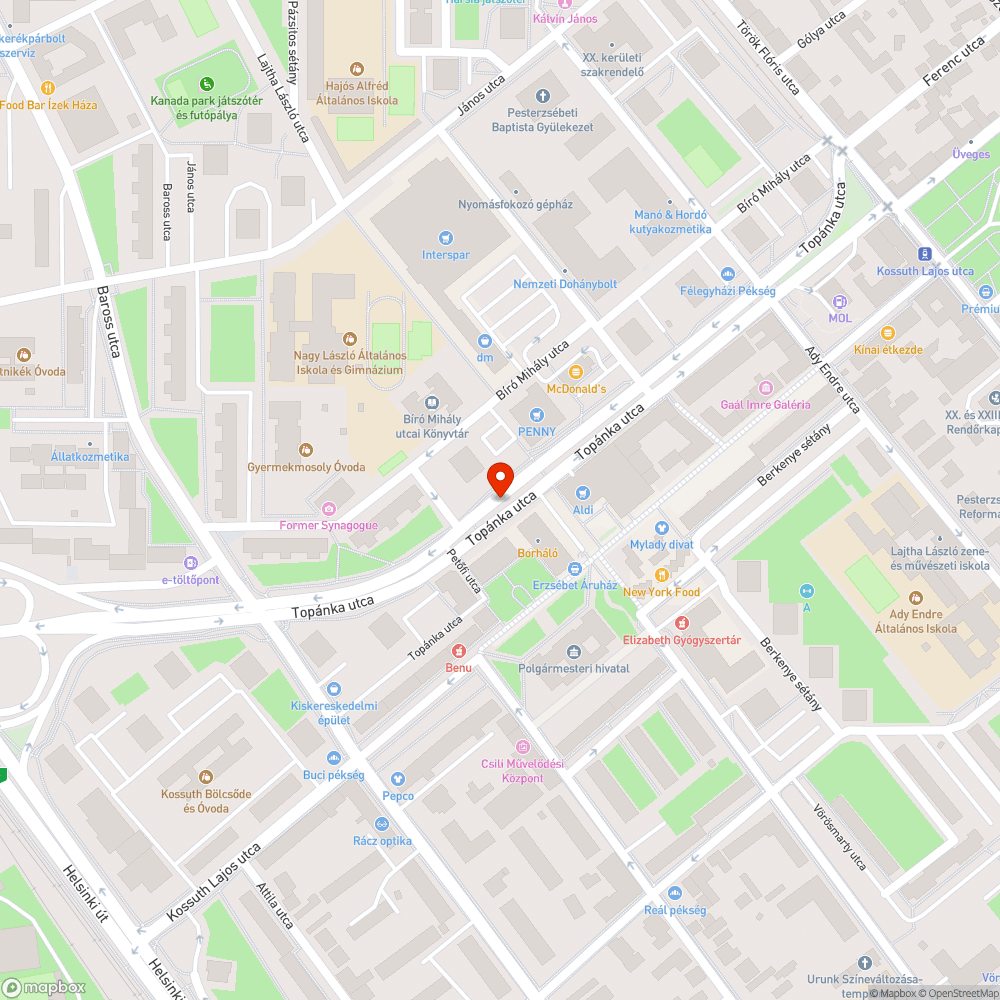 Kiszáradt fa bejelentés helye