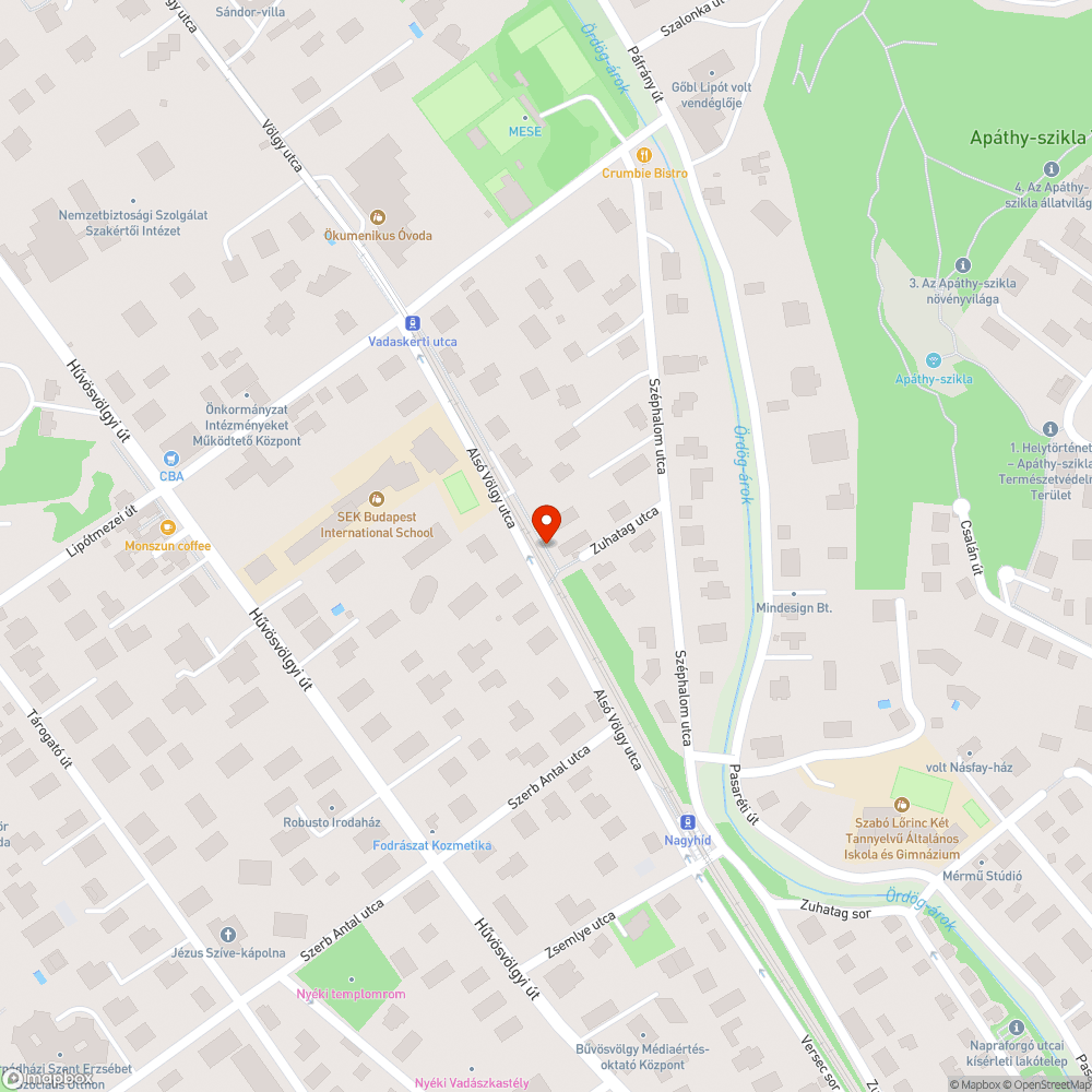 Zöldhulladék az Alsó Völgy utcában bejelentés helye