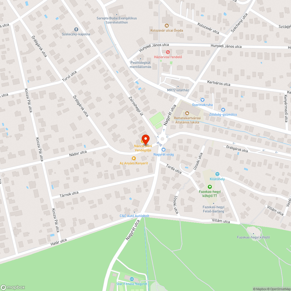 Náncsi néni előtti járda bejelentés helye