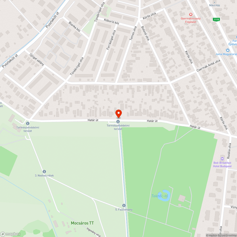 Elhagyott lakókocsi a Határ úton bejelentés helye