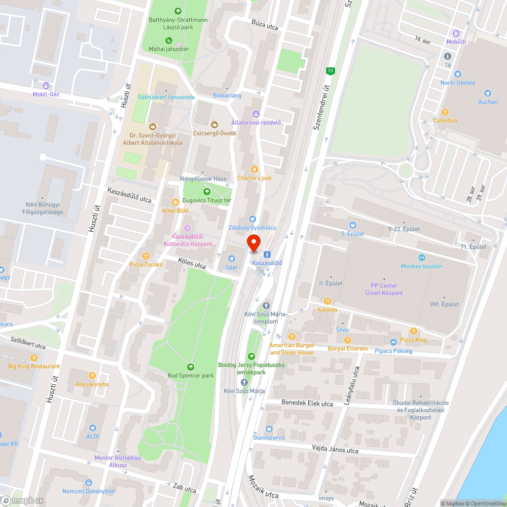 Oszlopajtó leesve bejelentés helye