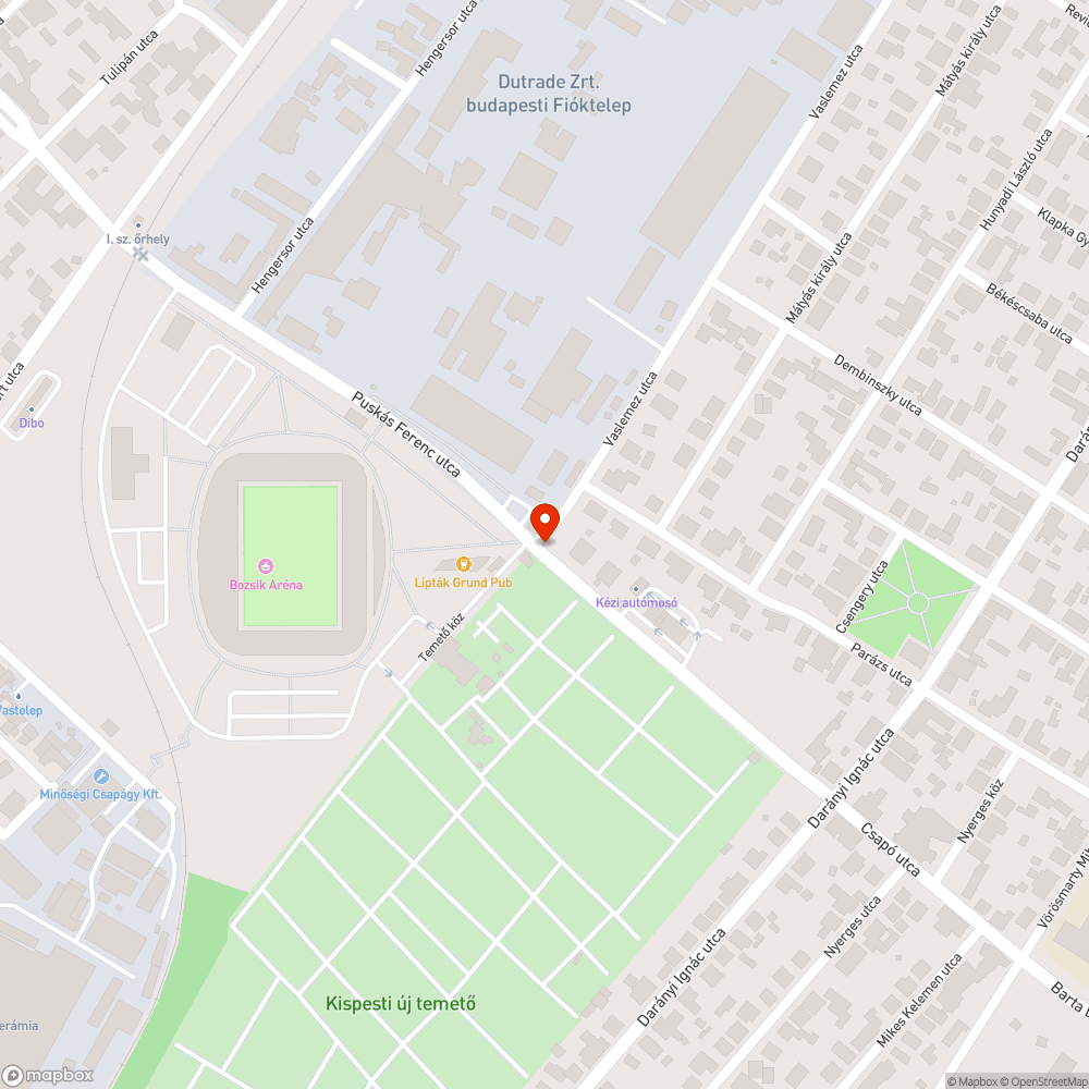 Felgyújtott, megtelt, gazdátlan kuka bejelentés helye