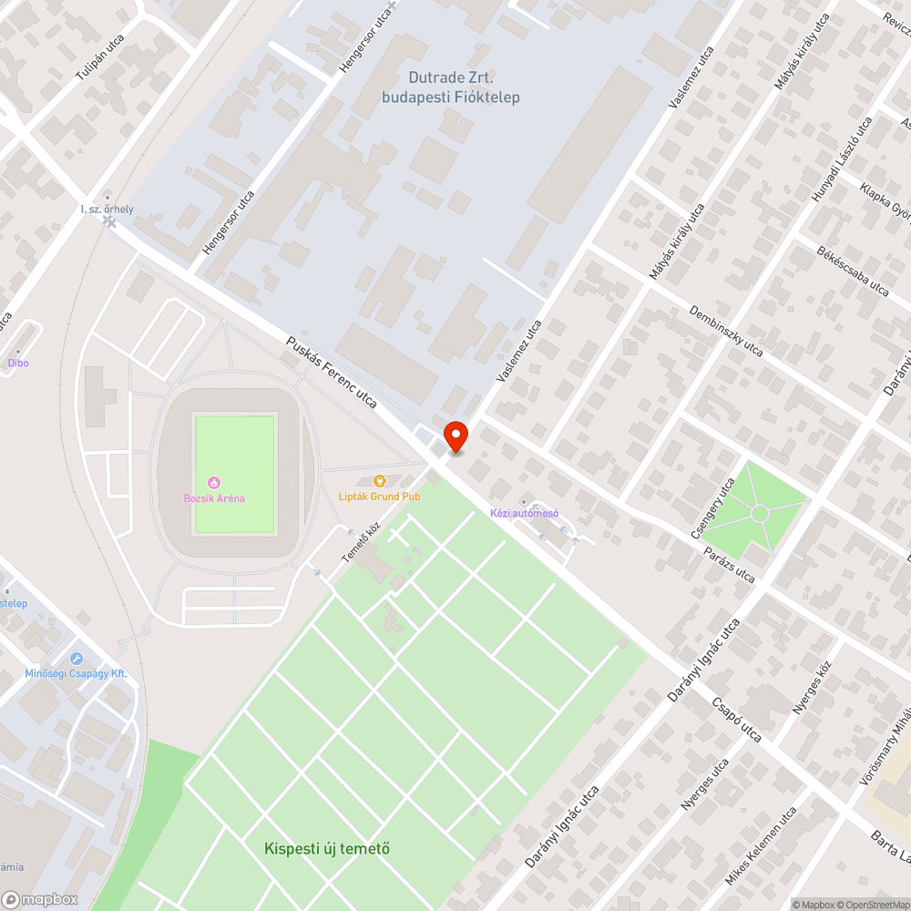 Oszlop környéke kátyús bejelentés helye