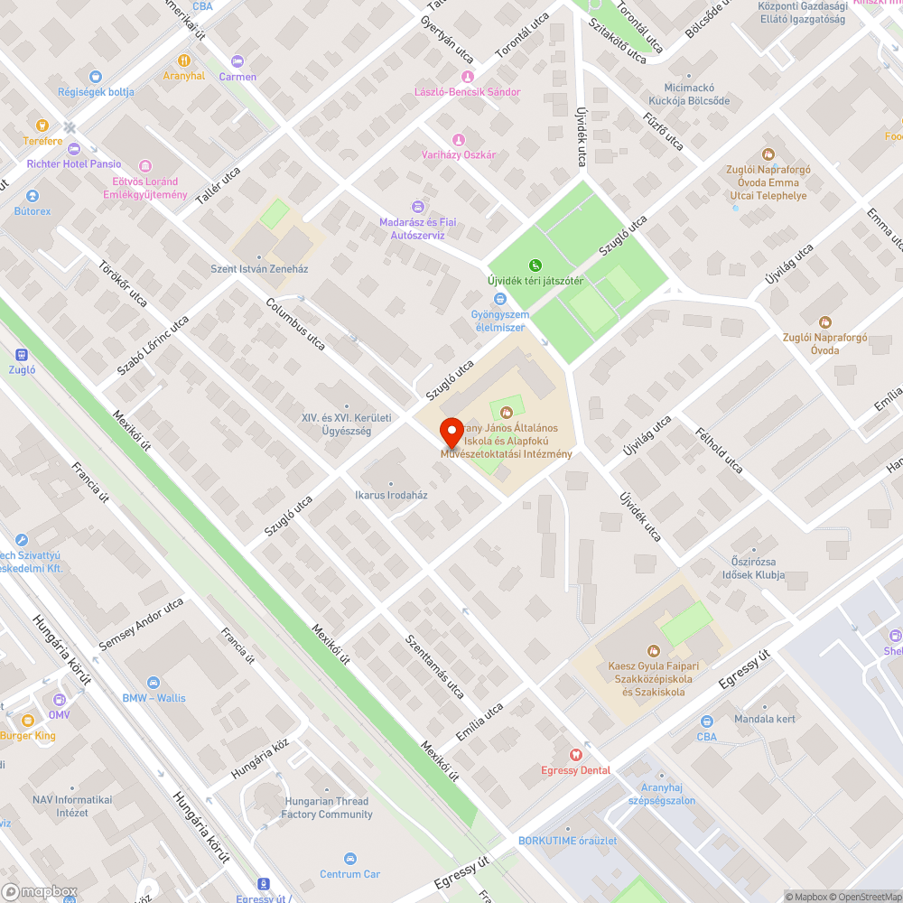 Beszakadt aszfalt bejelentés helye