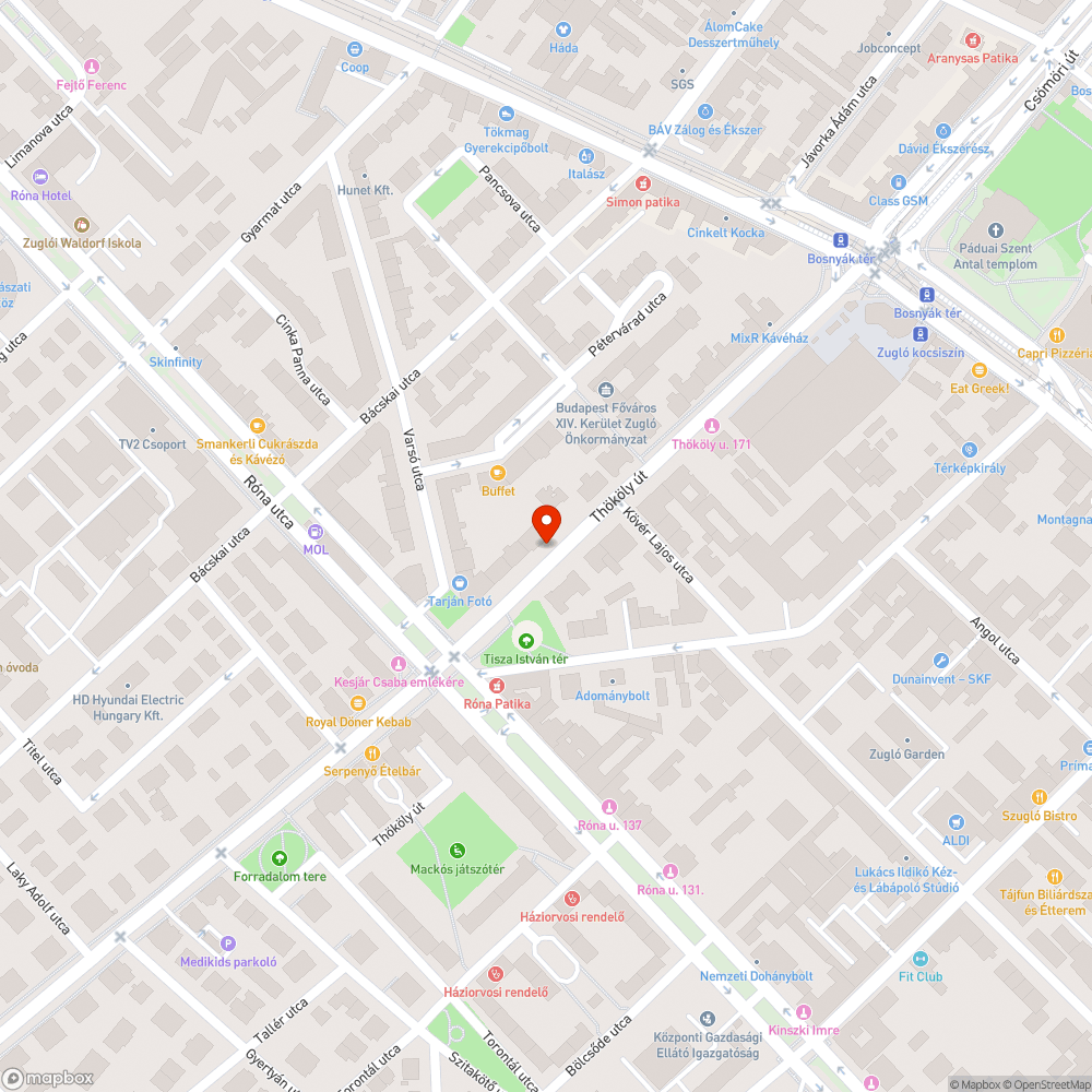 Elhagyott jármű a járdán bejelentés helye