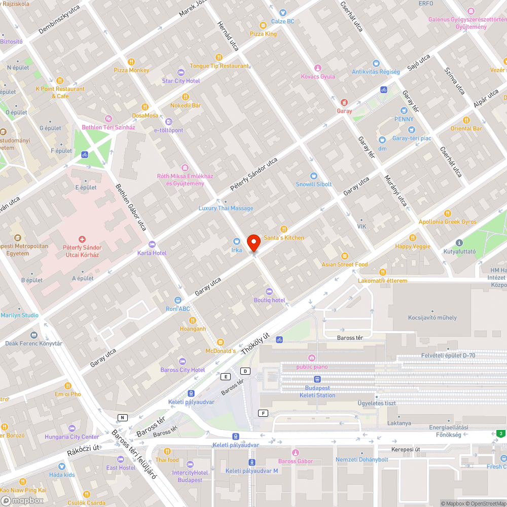 Kátyús kereszteződés bejelentés helye