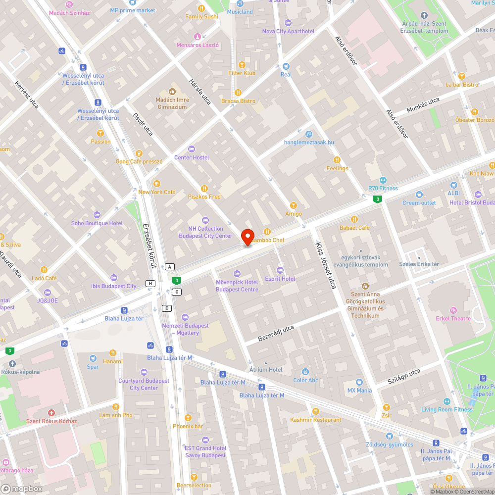 Kátyúk bejelentés helye