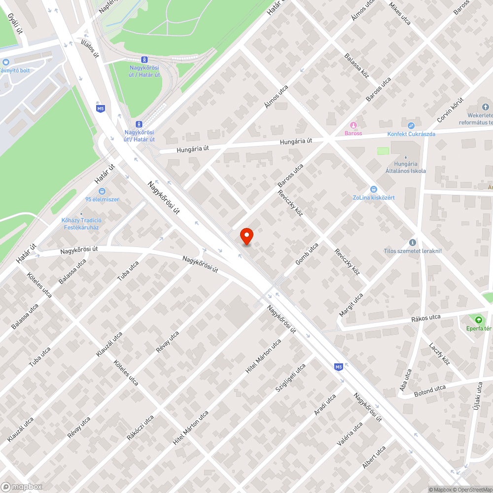 Kidőlt fa bejelentés helye