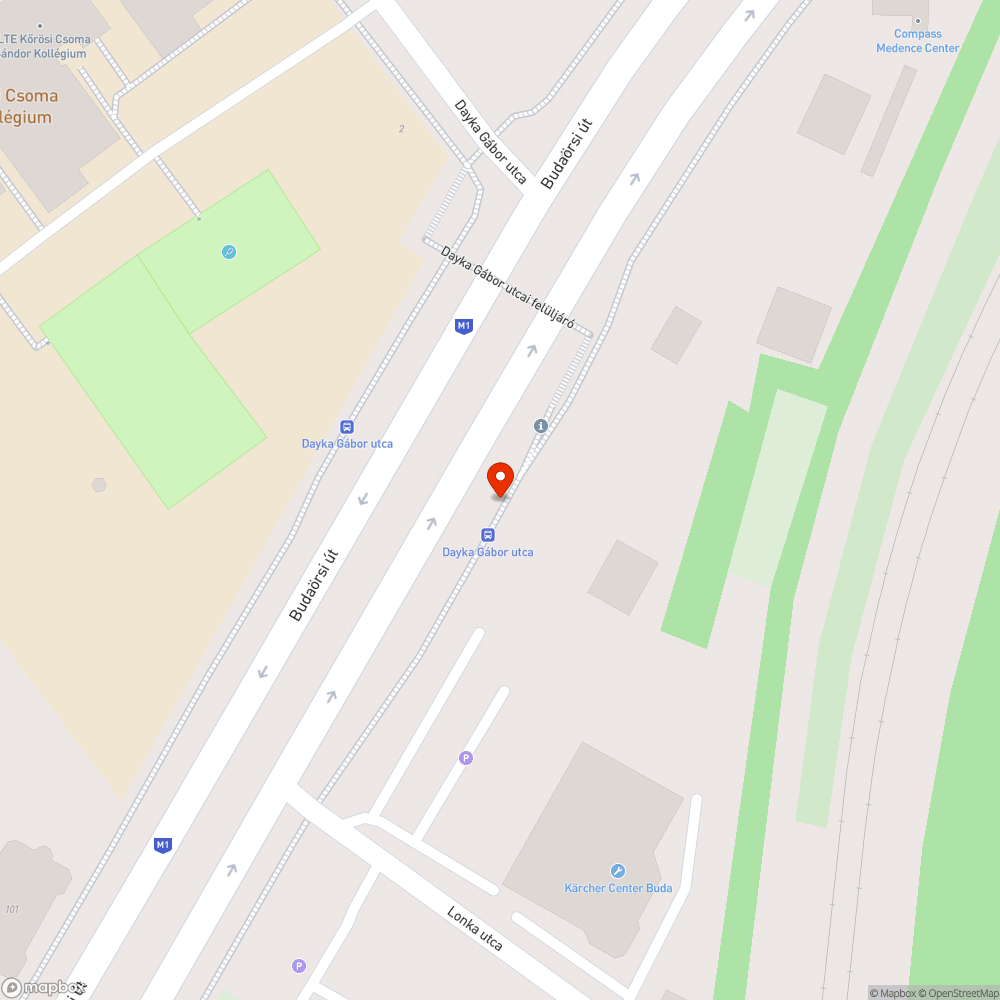 Dayka Gábor utca buszmegálló teli szemetes bejelentés helye