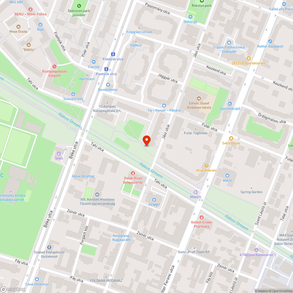 Kiszáradt fa bejelentés helye