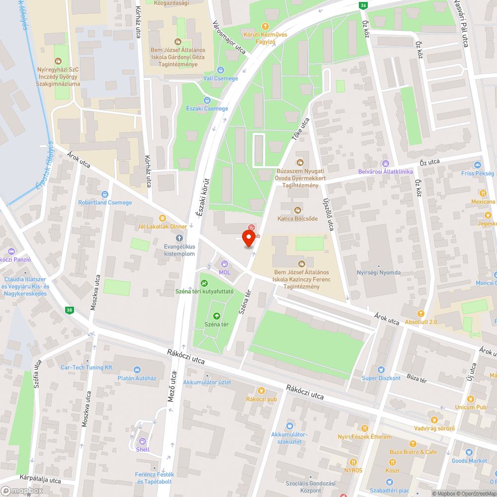 Burkolat nélküli villanypozna bejelentés helye