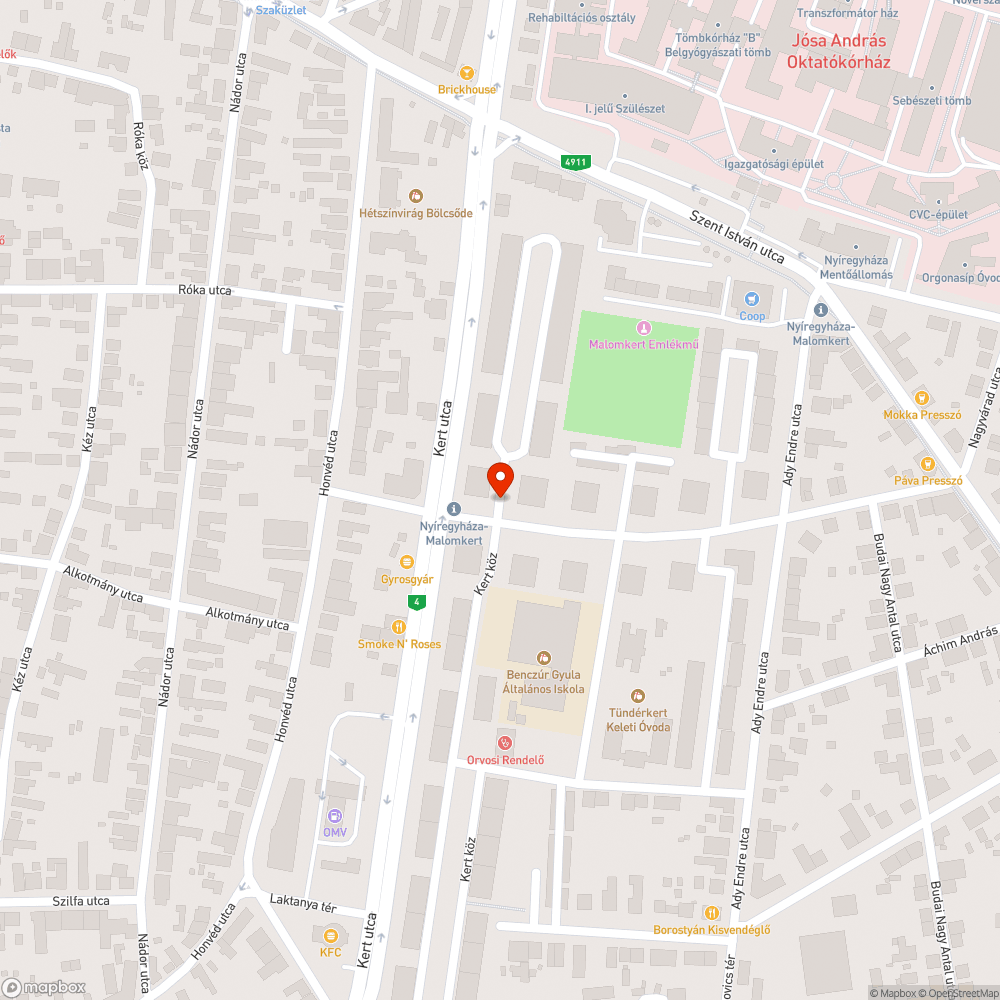 Otthagyott  törmelék a zöldfelületen bejelentés helye