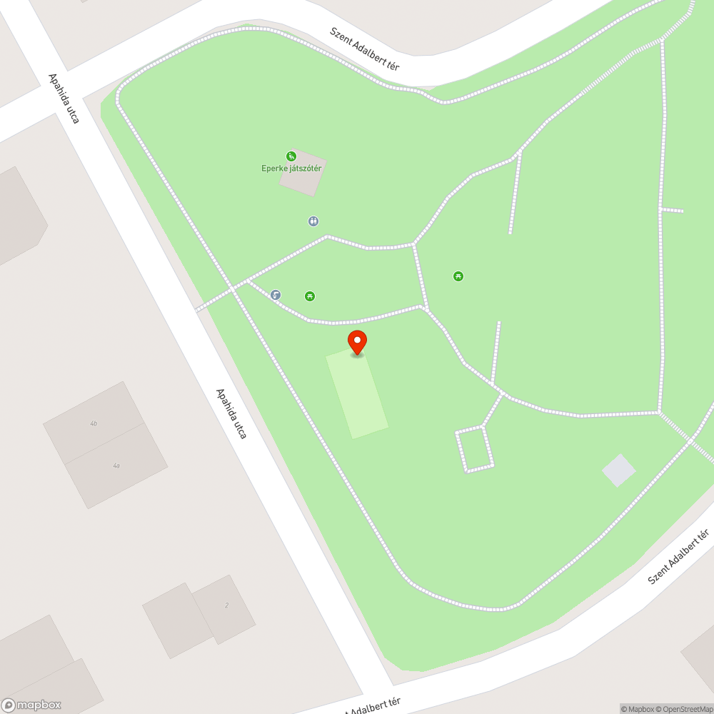 Szent Adalbert tér focipálya bejelentés helye