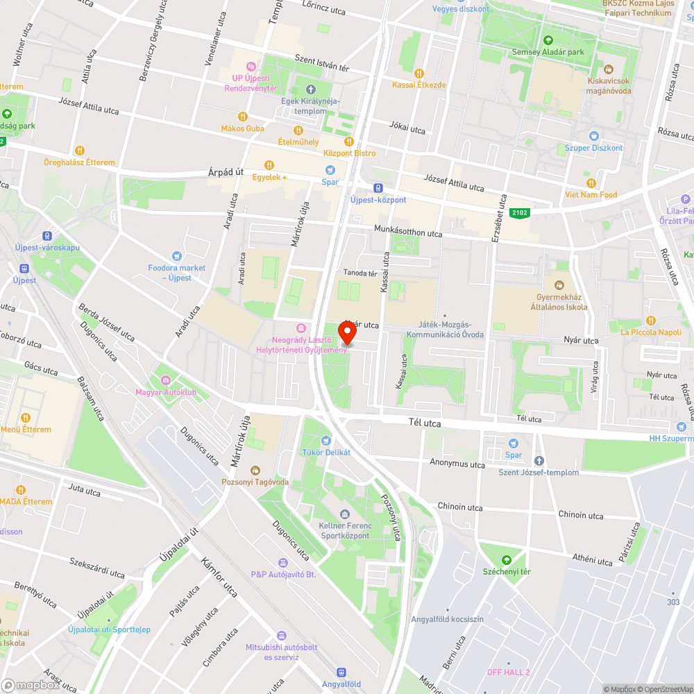 Elhagyatott jármű bejelentés helye