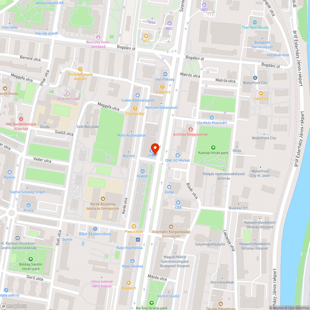 Poros járdaszakasz a Jysk előtt bejelentés helye