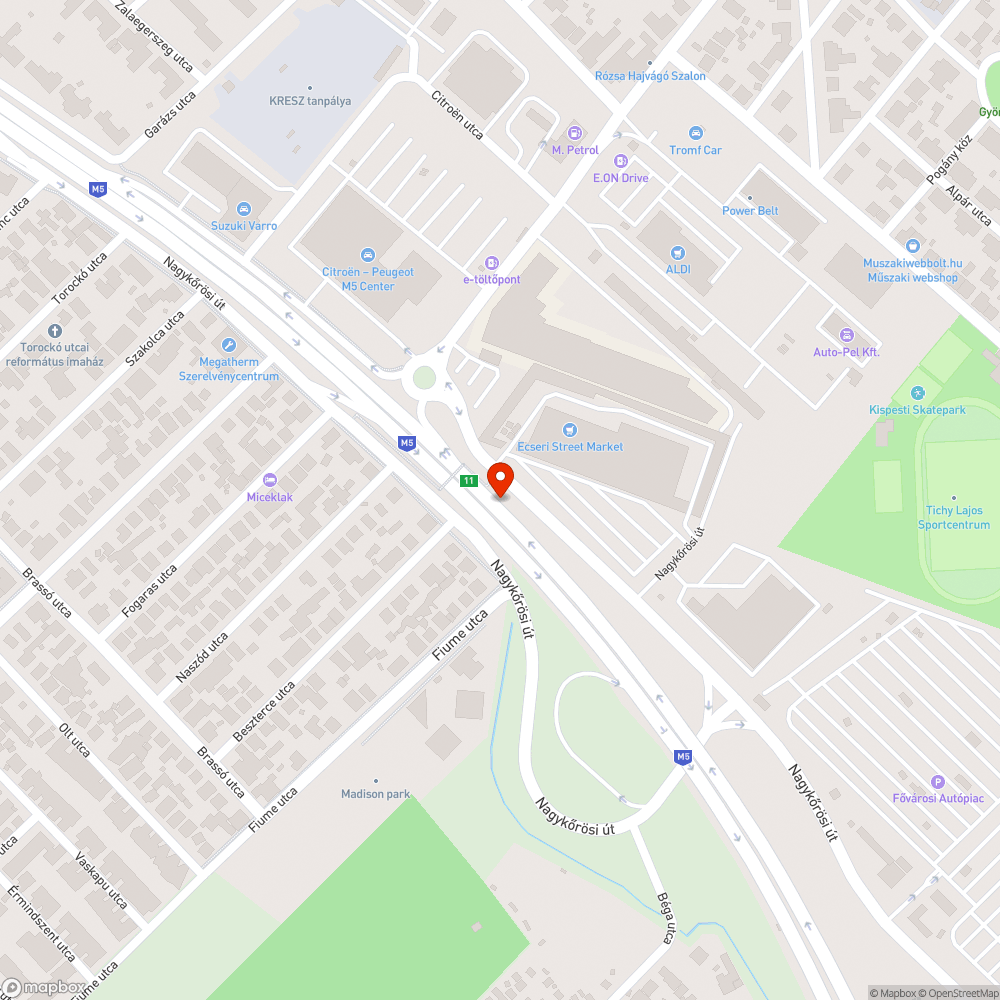 Kopott, graffitis tábla bejelentés helye