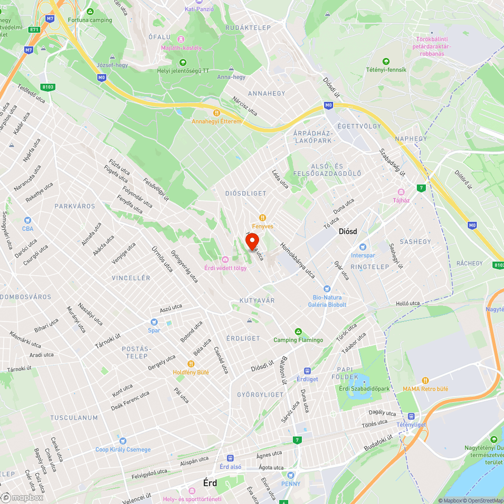 Kátyú bejelentés helye