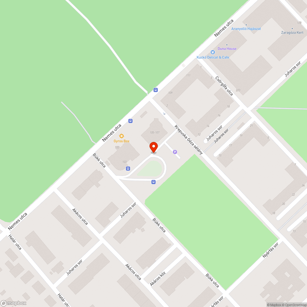 Elhagyott jármű bejelentés helye