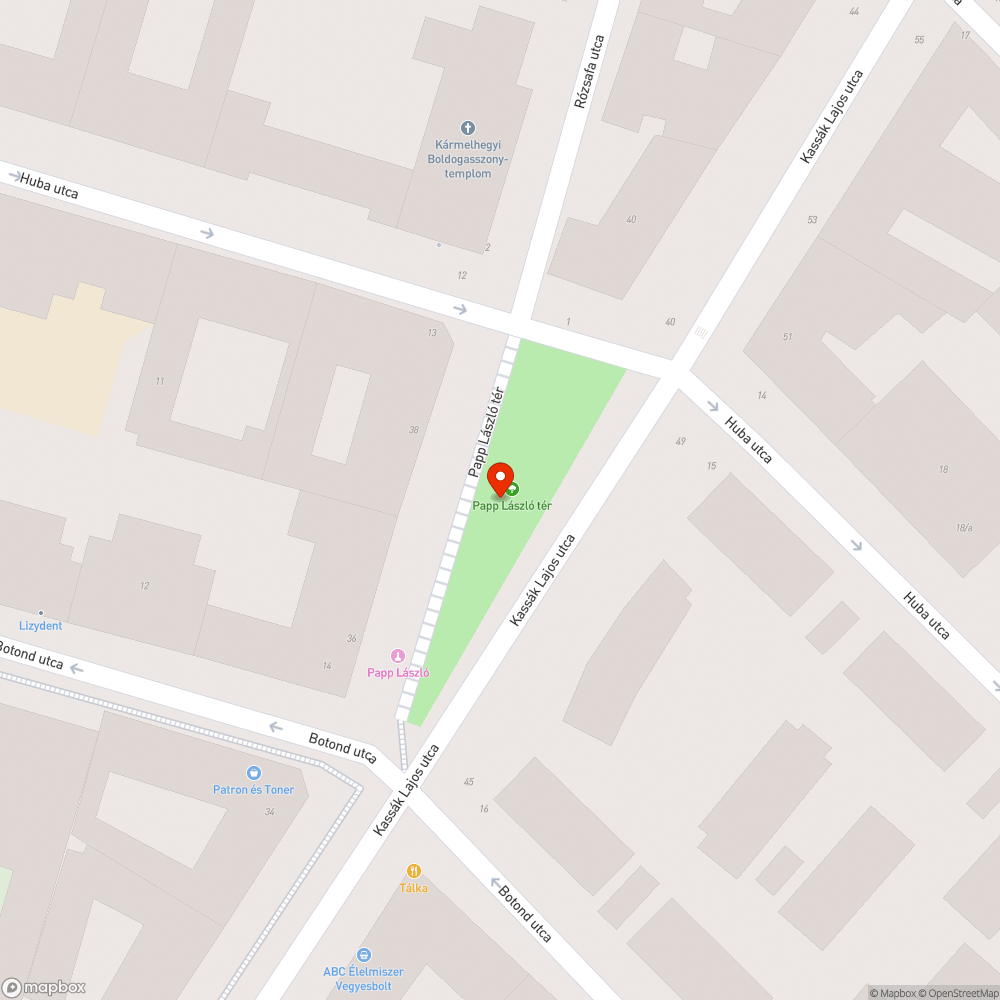 El van hanyagolva a Papp László tér bejelentés helye