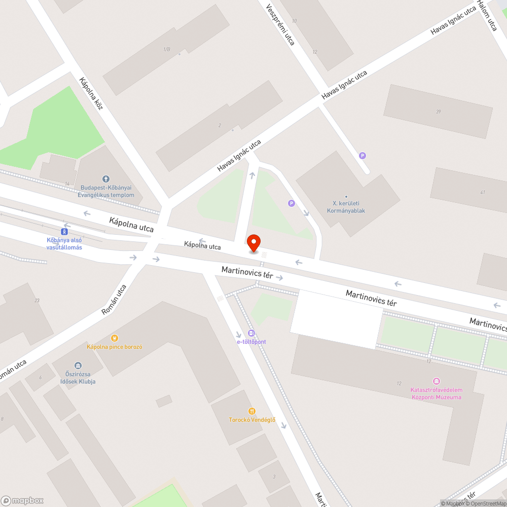 Kidőlt gyalogátkelőt jelző tábla bejelentés helye