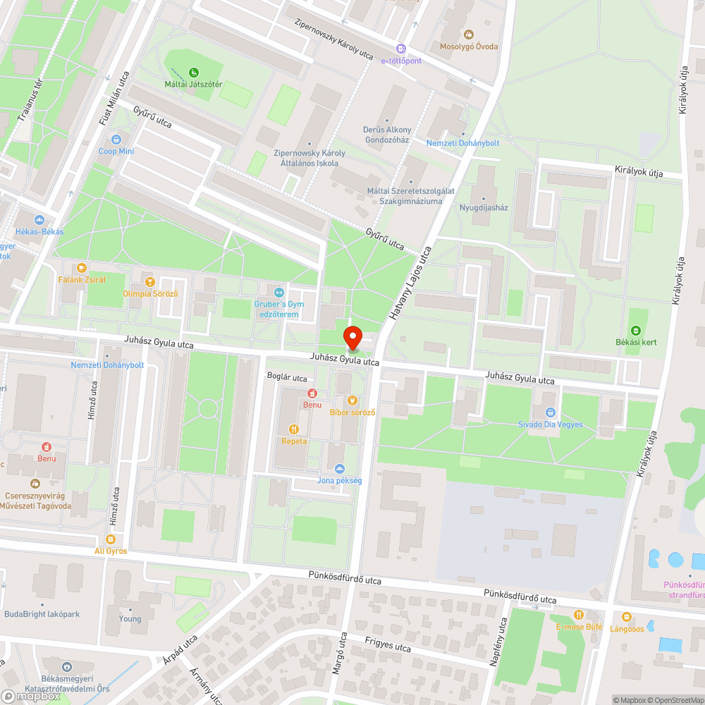 Elmaradt zöldterület rekonstrukció bejelentés helye