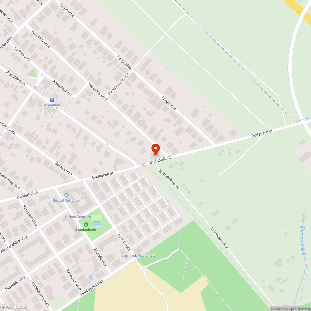 Hiányzó járda bejelentés helye