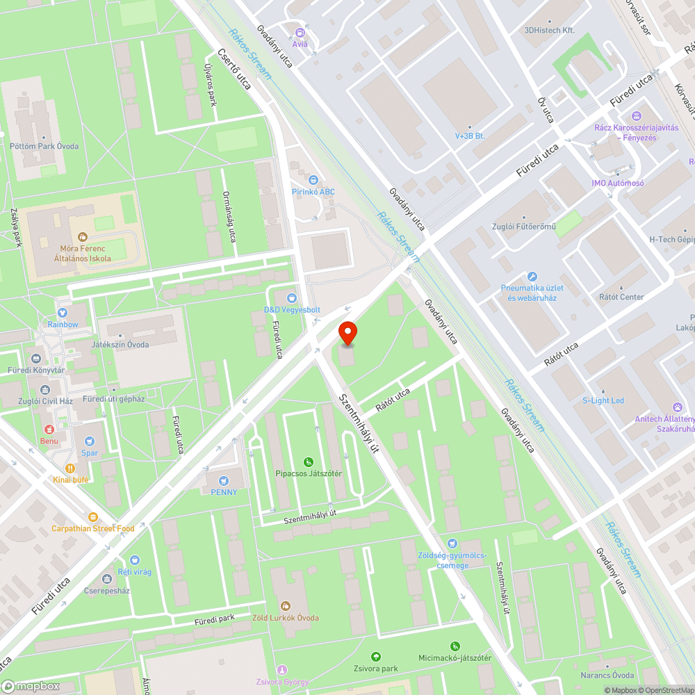 Trolimegálló útburkolathiba bejelentés helye