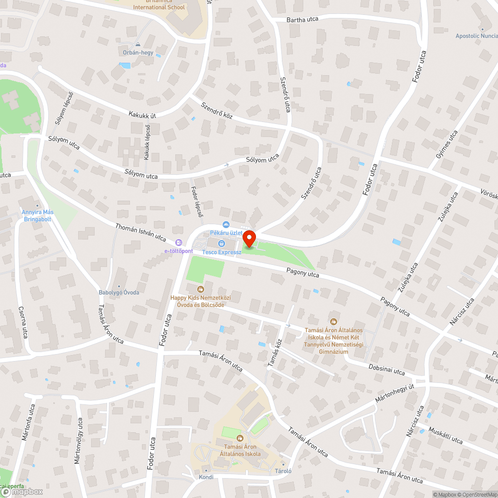 Pagony utcai játszótéren törött pad bejelentés helye