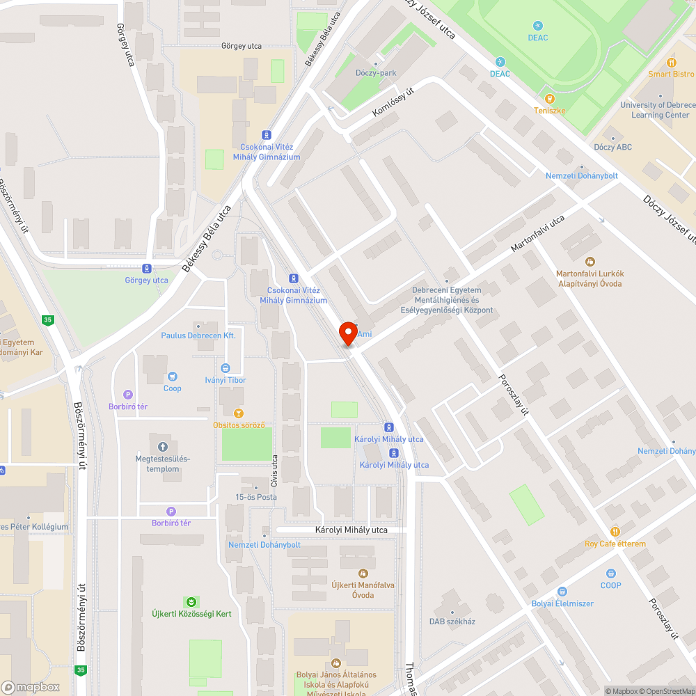 Kátyú a villamos sínek között bejelentés helye