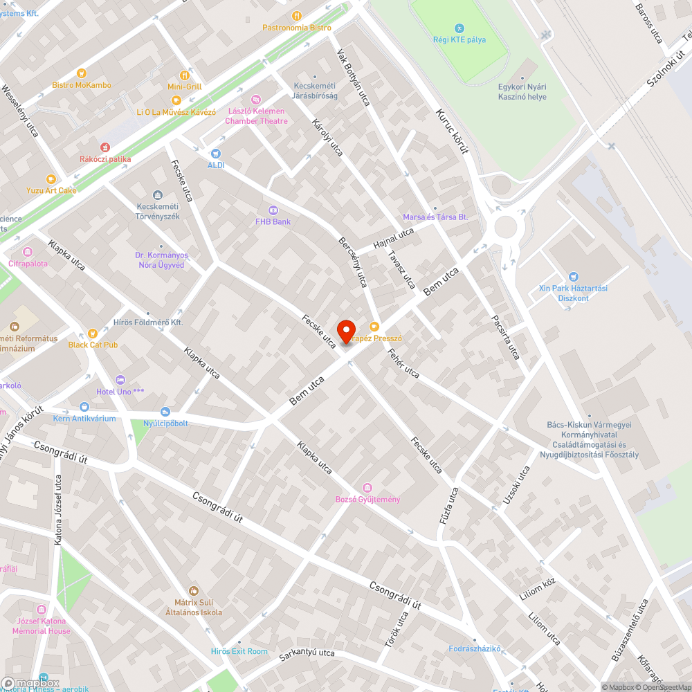 Üres oszlop bejelentés helye