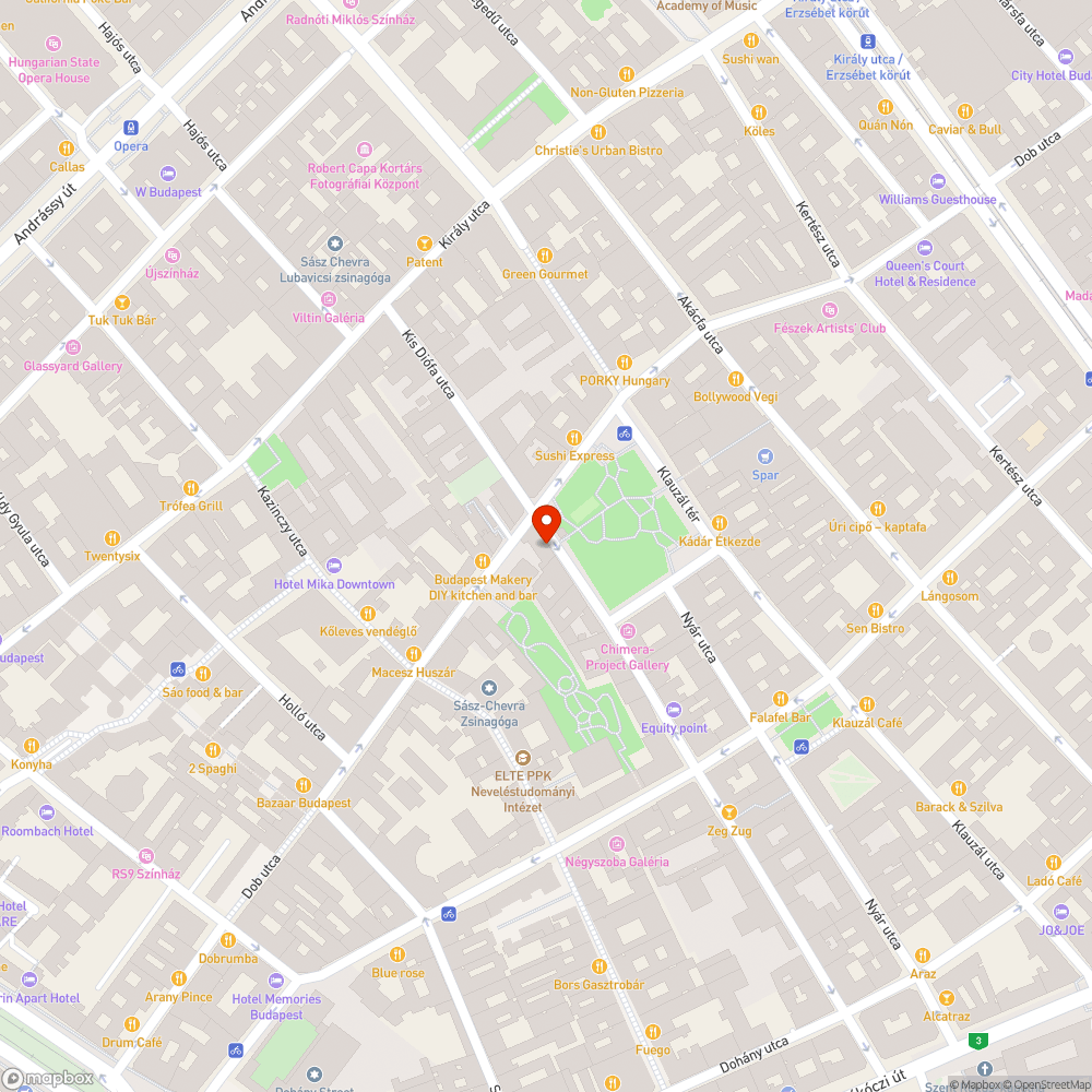 Klauzál téri mozgássérült-parkoló tábla bejelentés helye