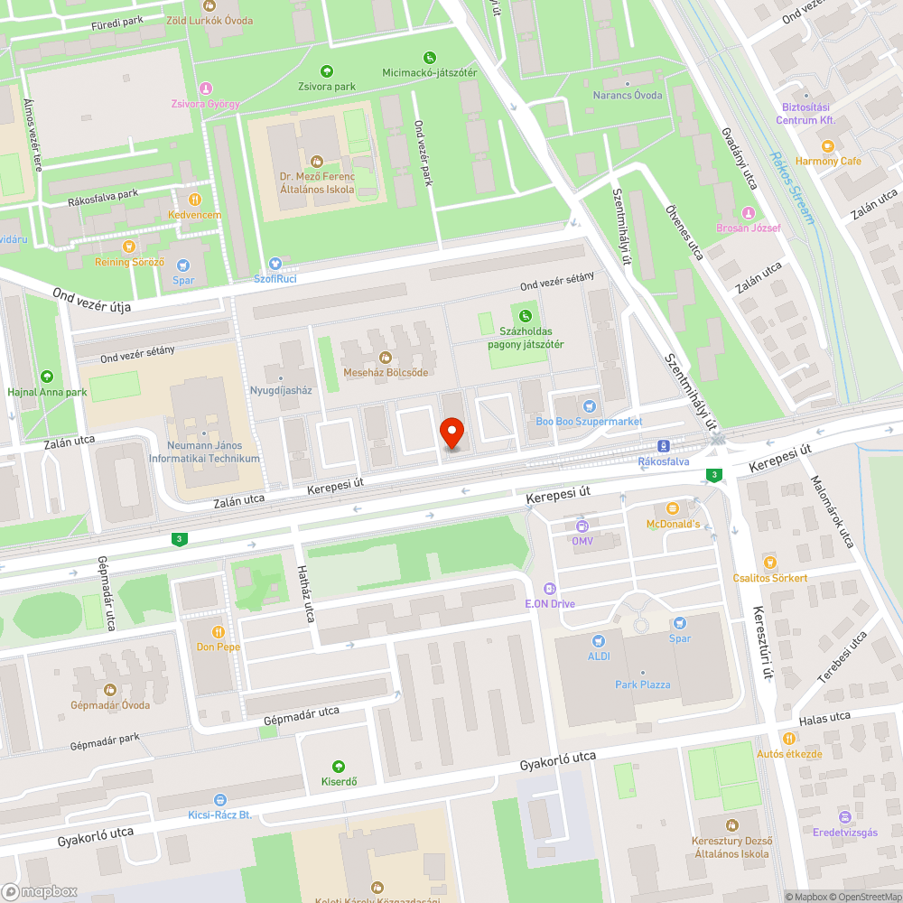 Beszakadt járda bejelentés helye