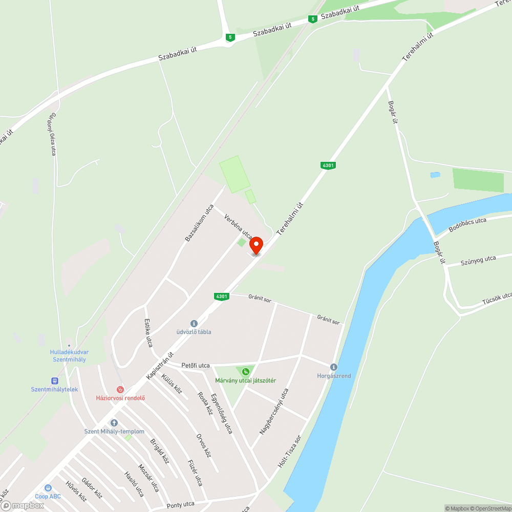 Kereszteződésbe belógó növényzet bejelentés helye