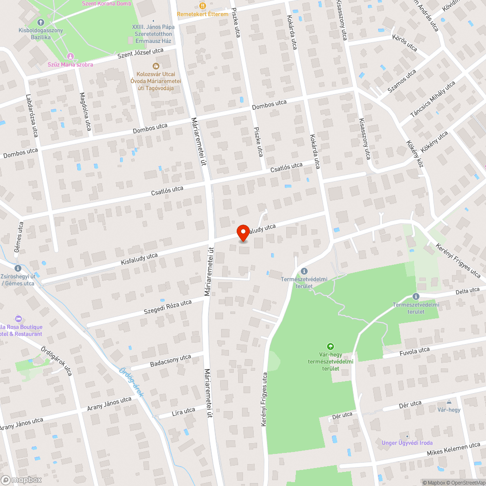 Veszélyes fa bejelentés helye