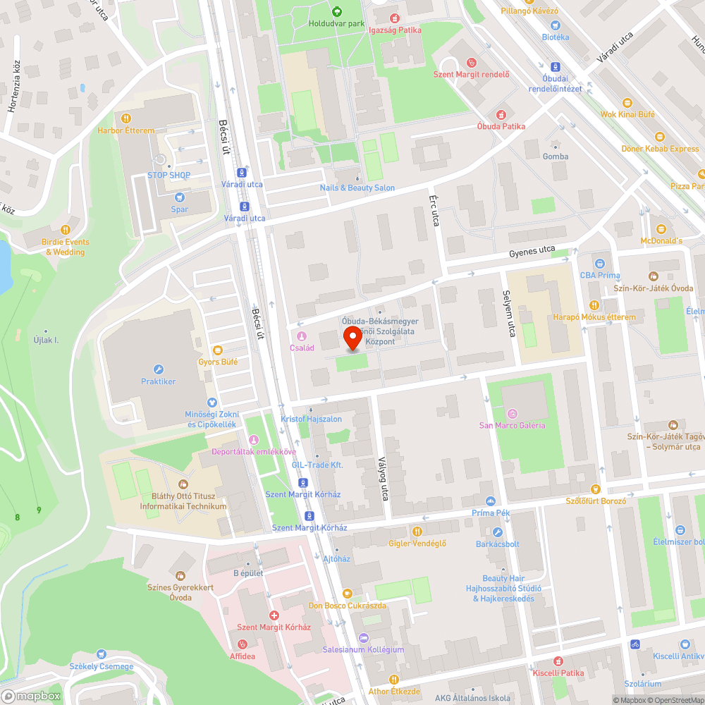 Balesetveszélyes homokozó bejelentés helye