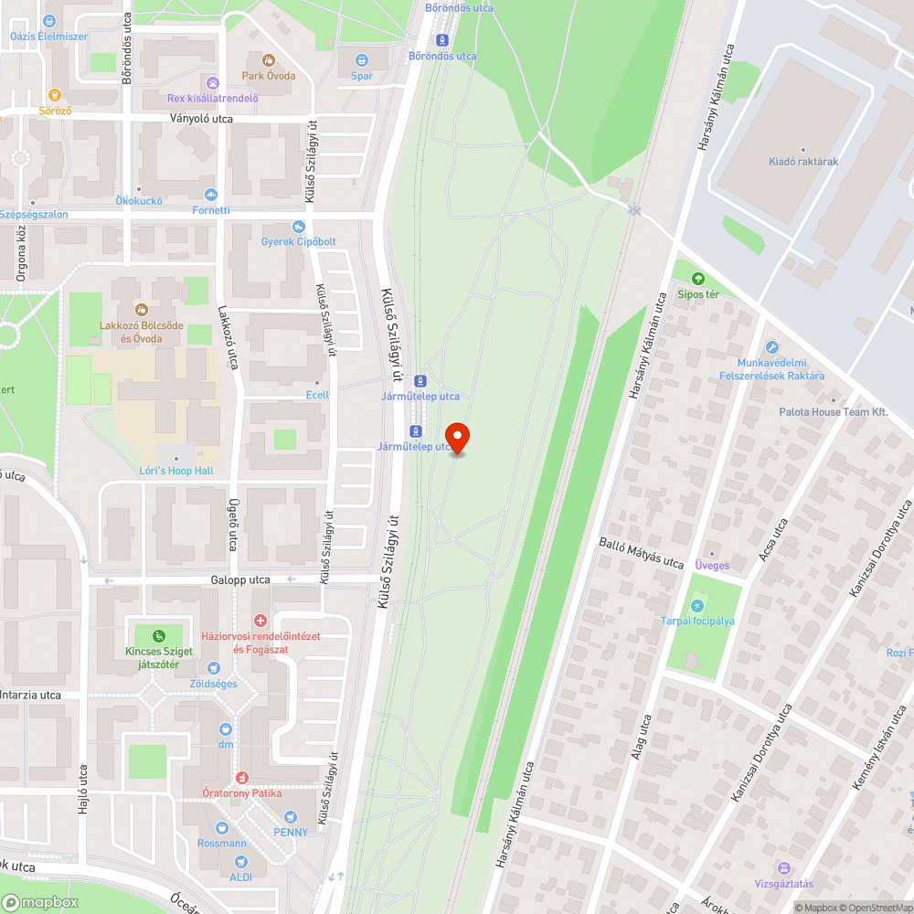 Betontömbök a zöldterületen bejelentés helye