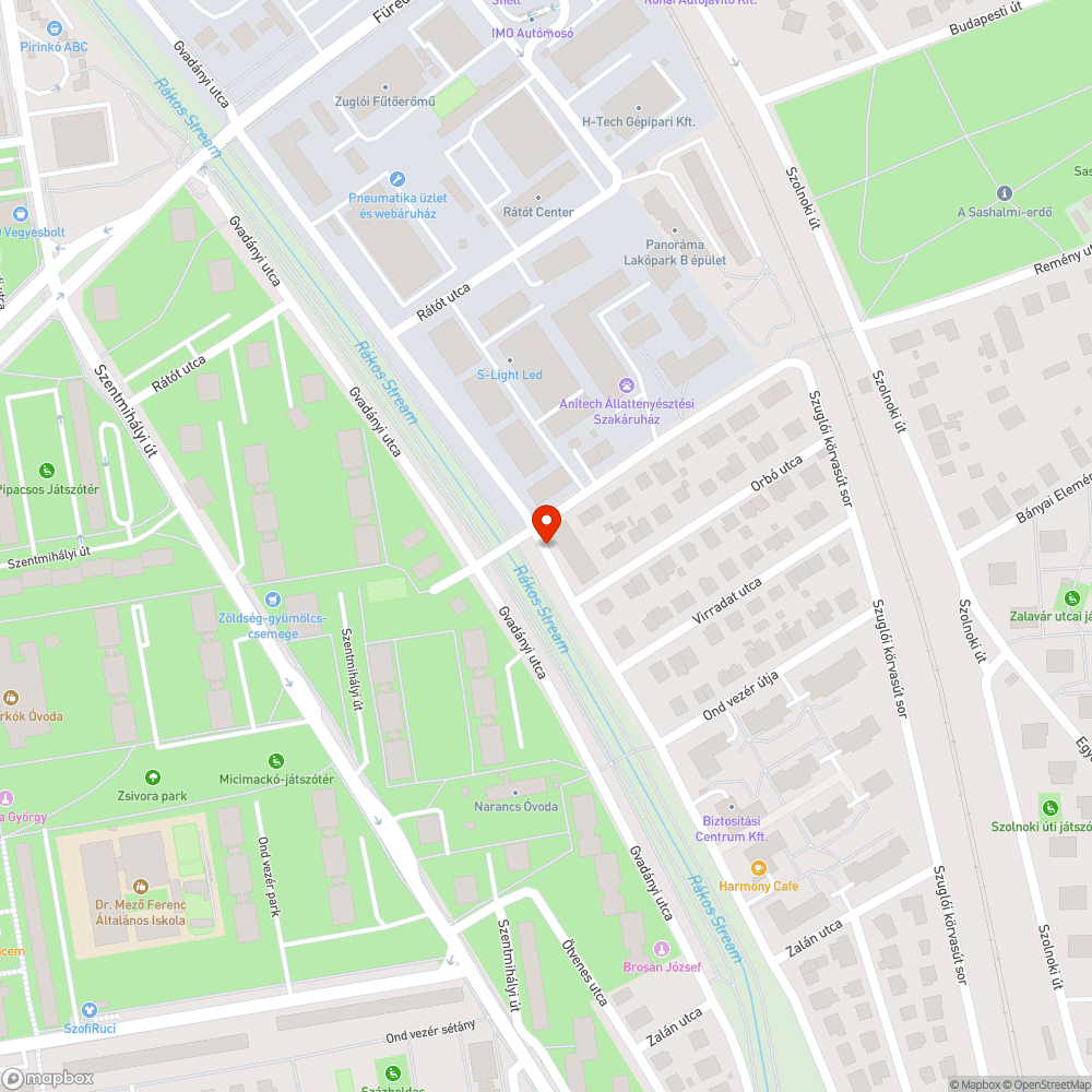 Elhagyott autó bejelentés helye