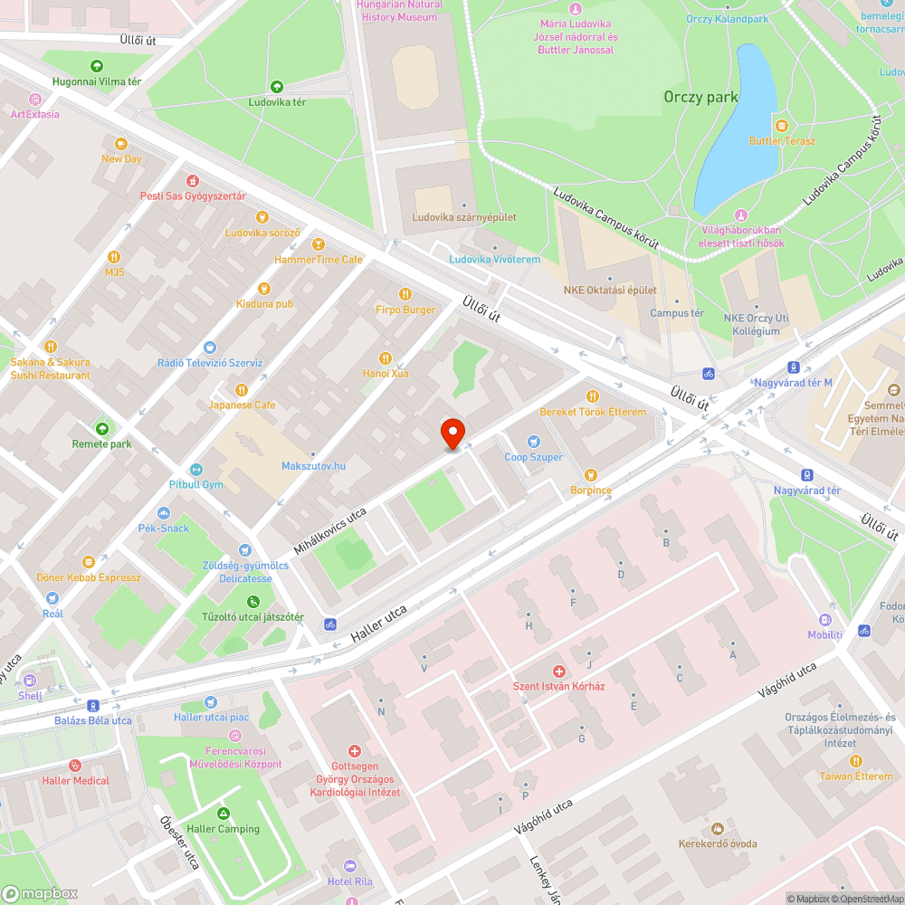 Kátyú a Mihálkovics utcában bejelentés helye