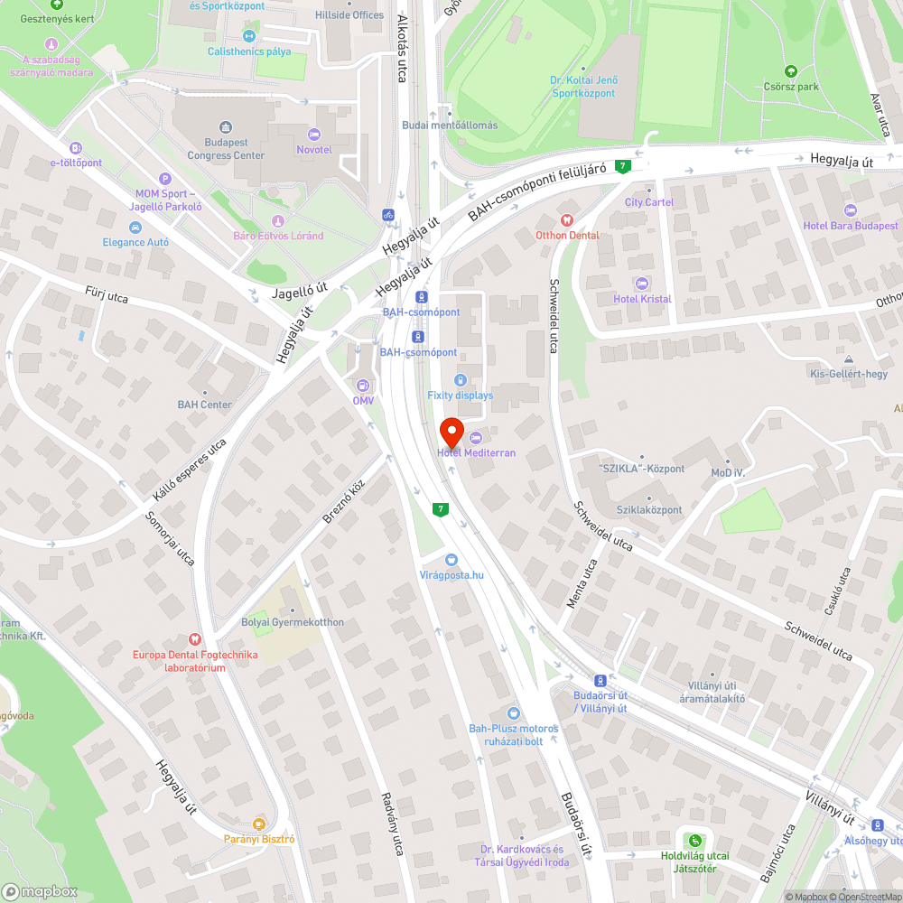 Bemélyedt, töredezett téglalap bejelentés helye