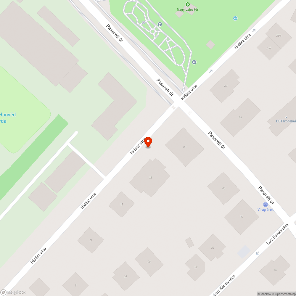 Botlásveszélyes járda bejelentés helye