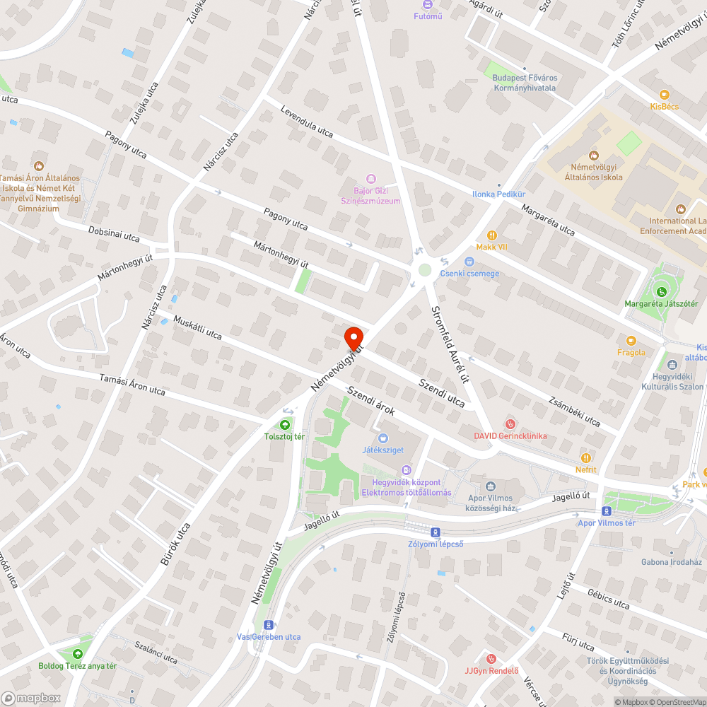 Botlásveszélyes járda bejelentés helye