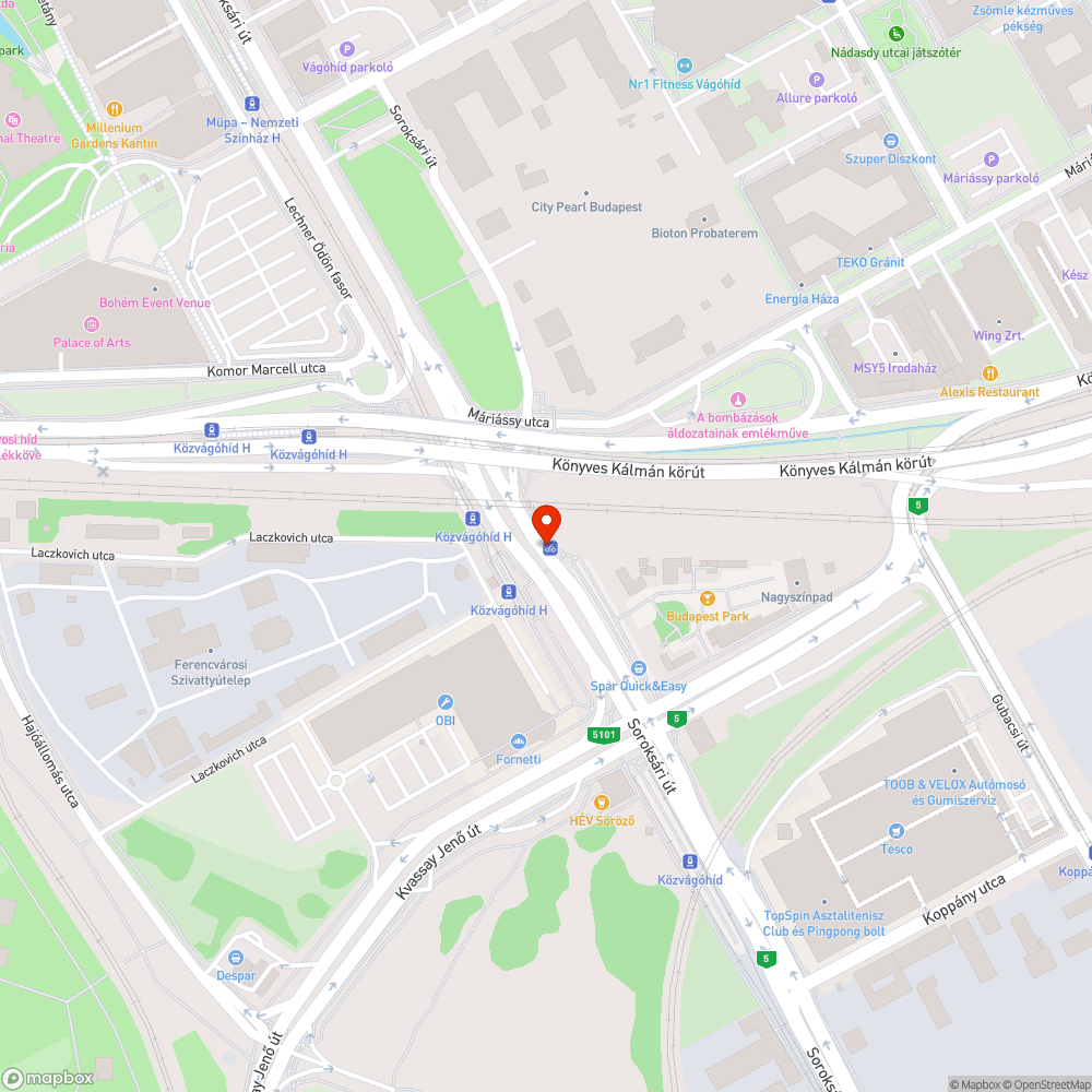 Kátyú bejelentés helye