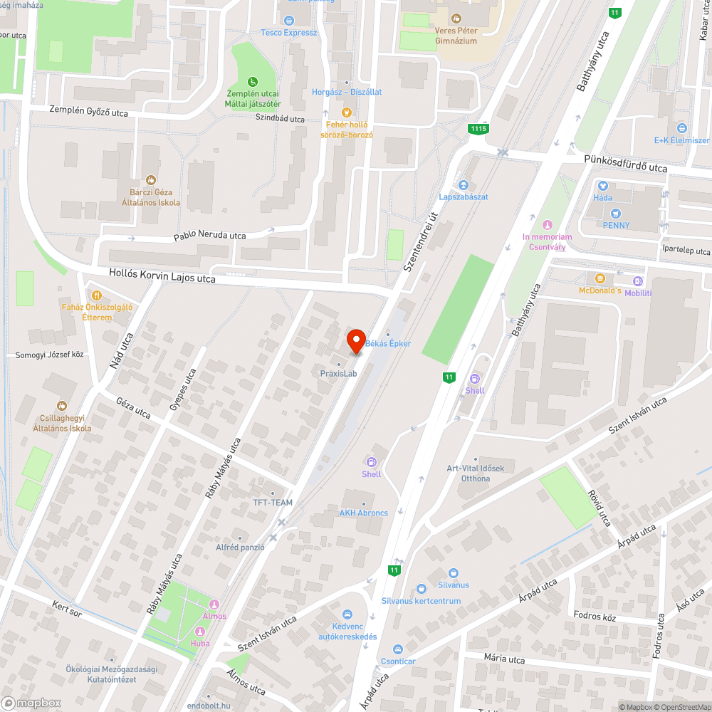 Szétesett fatámasztékok bejelentés helye